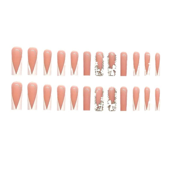 Glamouröse Lange Stiletto Druck-Nagelset Karnz