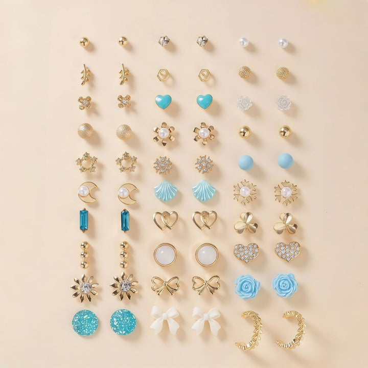 Glitzernde Ohrringe Set Karnz
