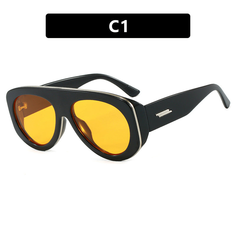 Damen extravagante Sonnenbrille im markanten Design Karnz