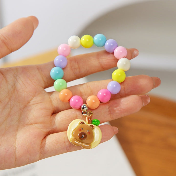 Buntes Kinderarmband mit Bearbeitetem Anhänger Karnz
