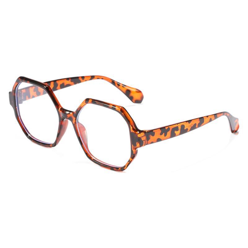 Damen modische Sonnenbrille mit hexagonalem Rahmen und UV-Schutz Karnz