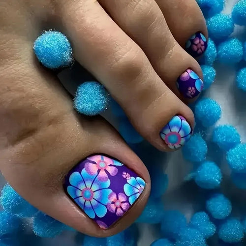 Floral Design Pediküre Nagelkunst Verbesserungen Karnz