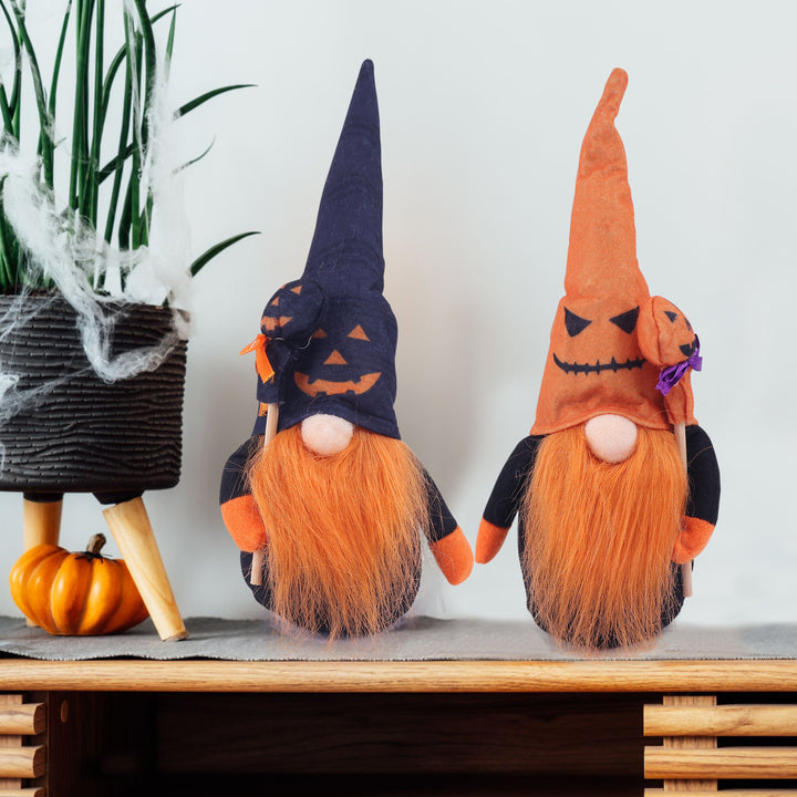 Halloween Dekofigur mit Hexenhut