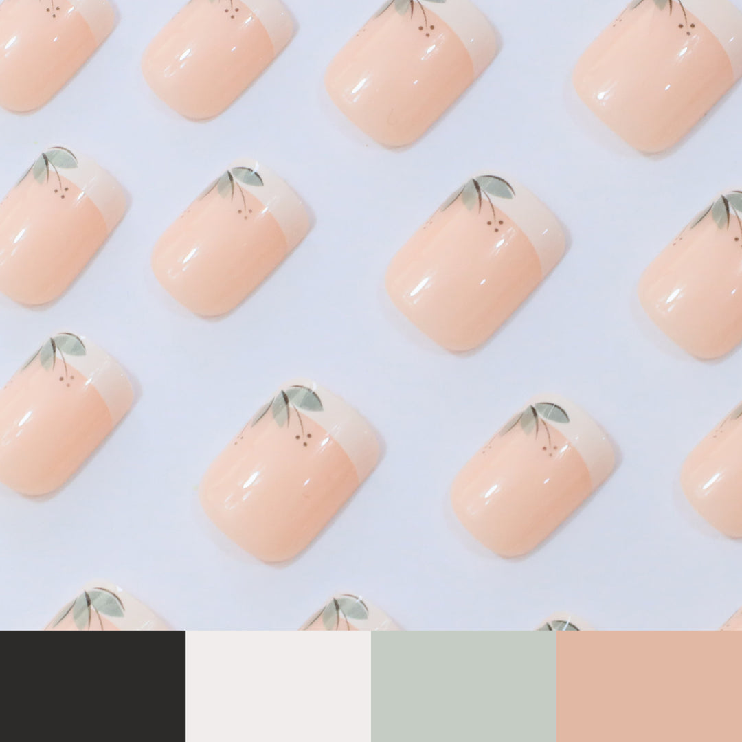 Elegante Französische Spitze Floral Nagelverbesserungen Karnz