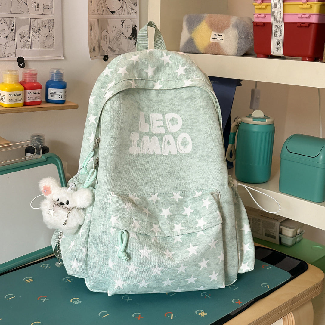 Spaß Gestickter Sternen Druck Rucksack