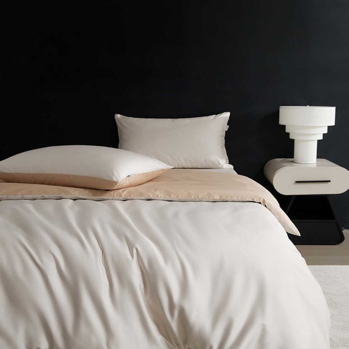 Wendbare Premium-Baumwollsatin-Bettgarnitur mit seidenweichem Finish