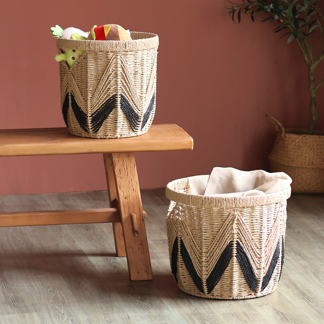 Henkeltasche aus geflochtenem Naturmaterial Karnz