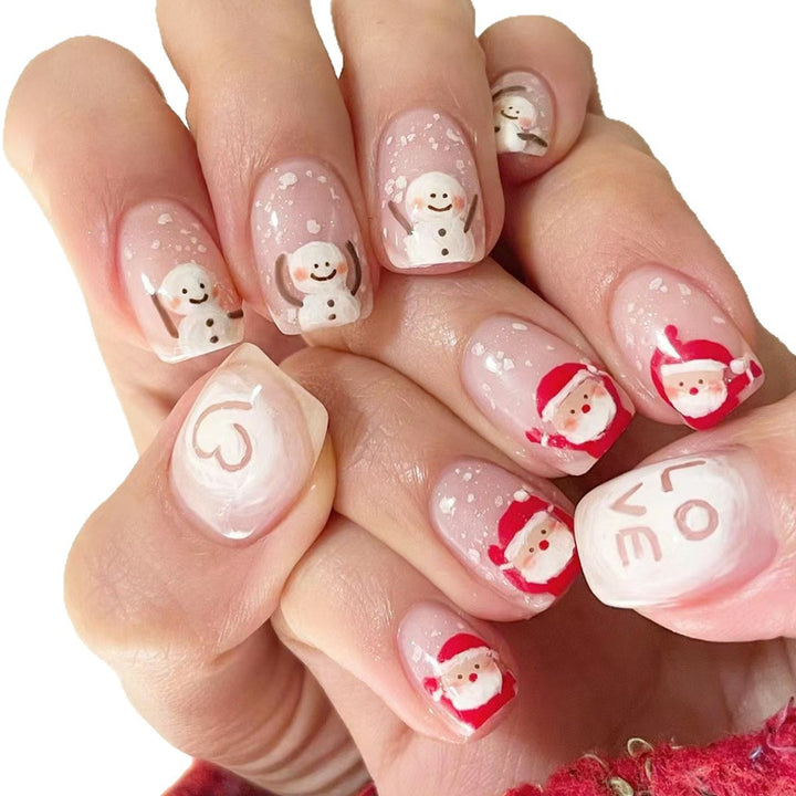 Festliches Kunstnagelset mit Weihnachtsdesign Karnz