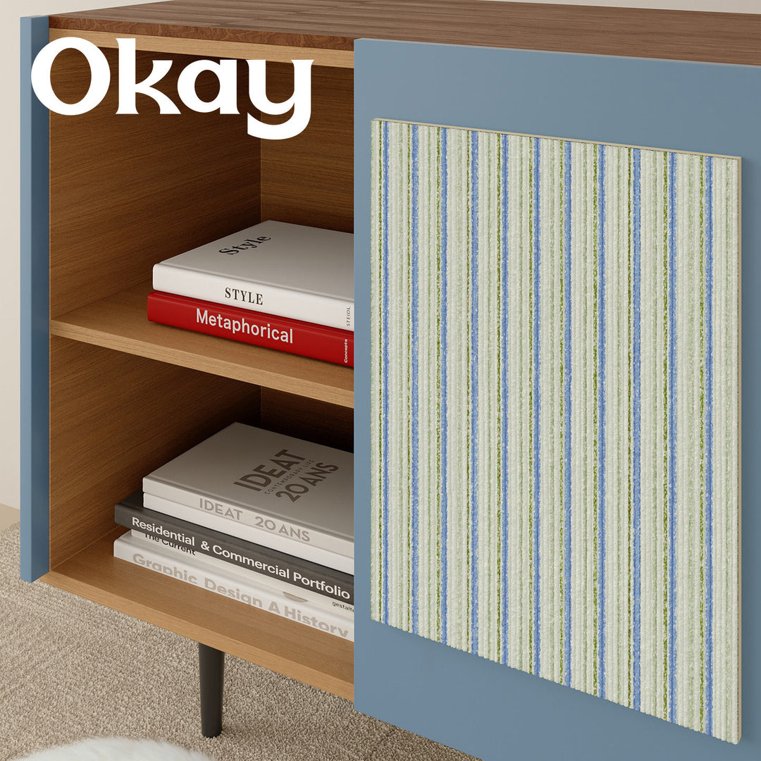 Kitchen Cabinet-Mounted Absorbent Striped Microfiber Dish Panel