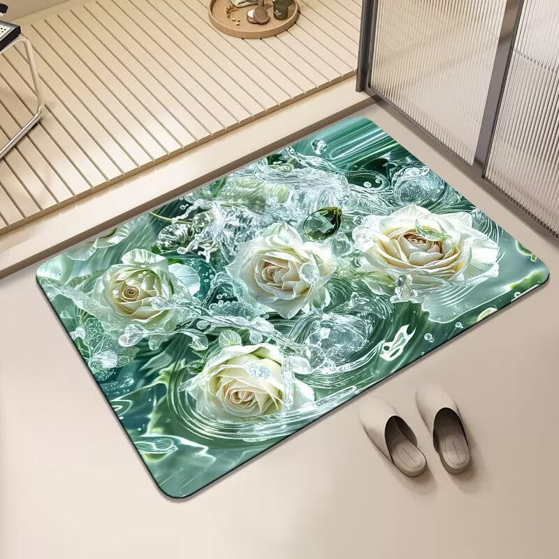 Künstlerischer Floral-Teppich
