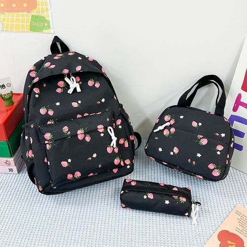 Verspielt Blumendruck Rucksack Set