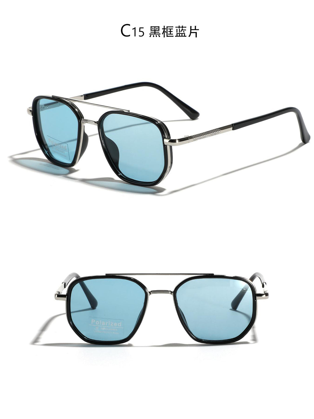 Damen Quadratische Sonnenbrille mit polarisierten Gläsern und elegantem Metallrahmen Karnz