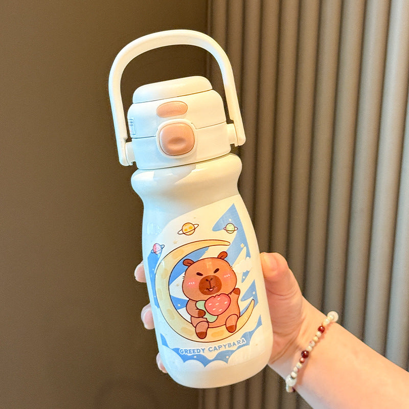 Damen Isolierte Trinkflasche mit bunt gestaltetem Tiermotiv Karnz