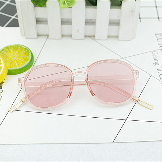 Damen modische quadratische Sonnenbrille mit transparentem Rahmen Karnz