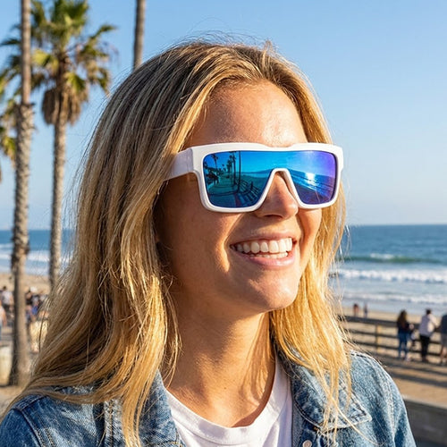Damen Modische Sonnenbrille mit ausgefallenem Design Karnz
