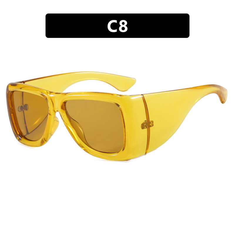 Damen trendige oversized Sonnenbrille mit markantem Schildpatt-Design Karnz