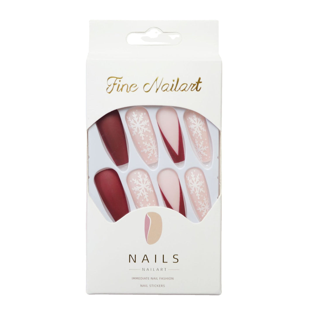 Festliche Winter-Themen Press-On Nagelkunst