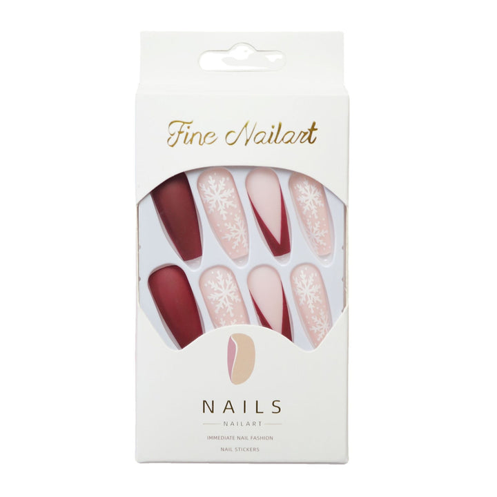 Festliche Winter-Themen Press-On Nagelkunst