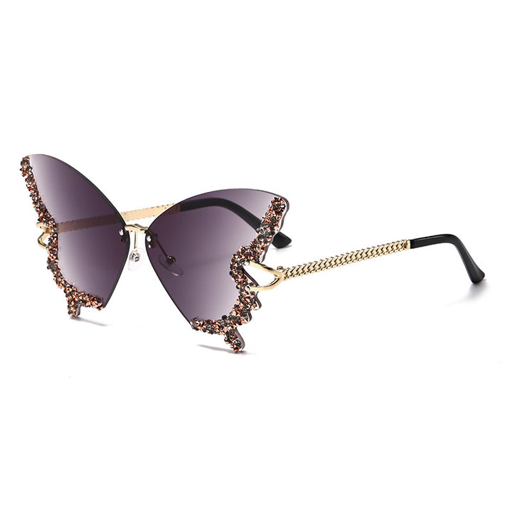 Glamouröse Schmetterlingsrahmen-Sonnenbrille
