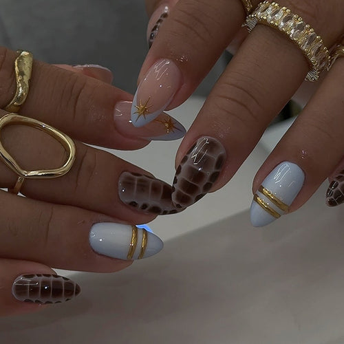 Künstlerisches Press-On Nagelkunst Set
