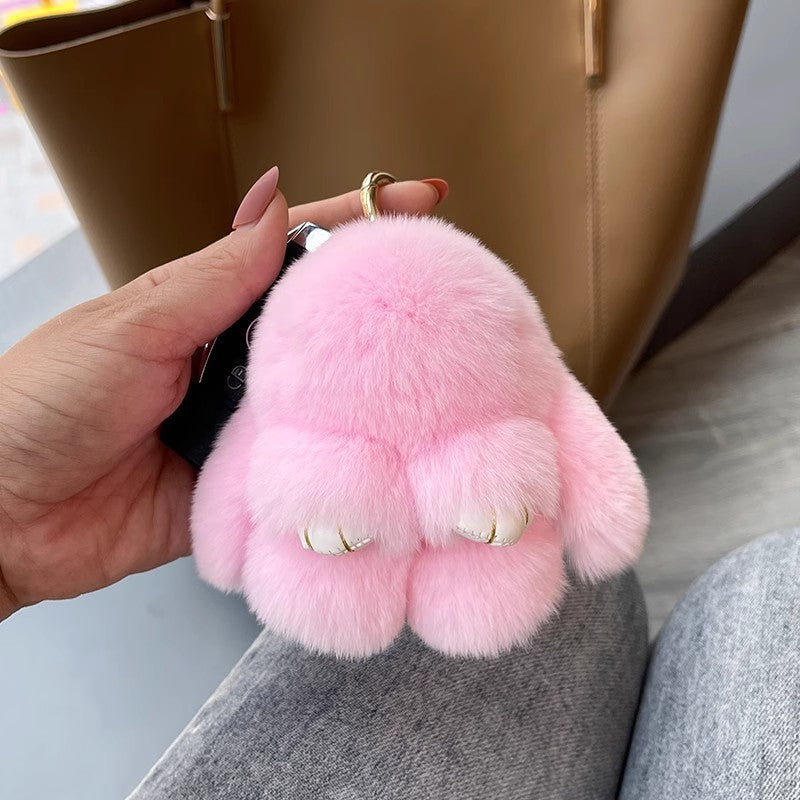 Handgefertigte, weiche Hasen-Pompon-Anhänger (Box-Edition)