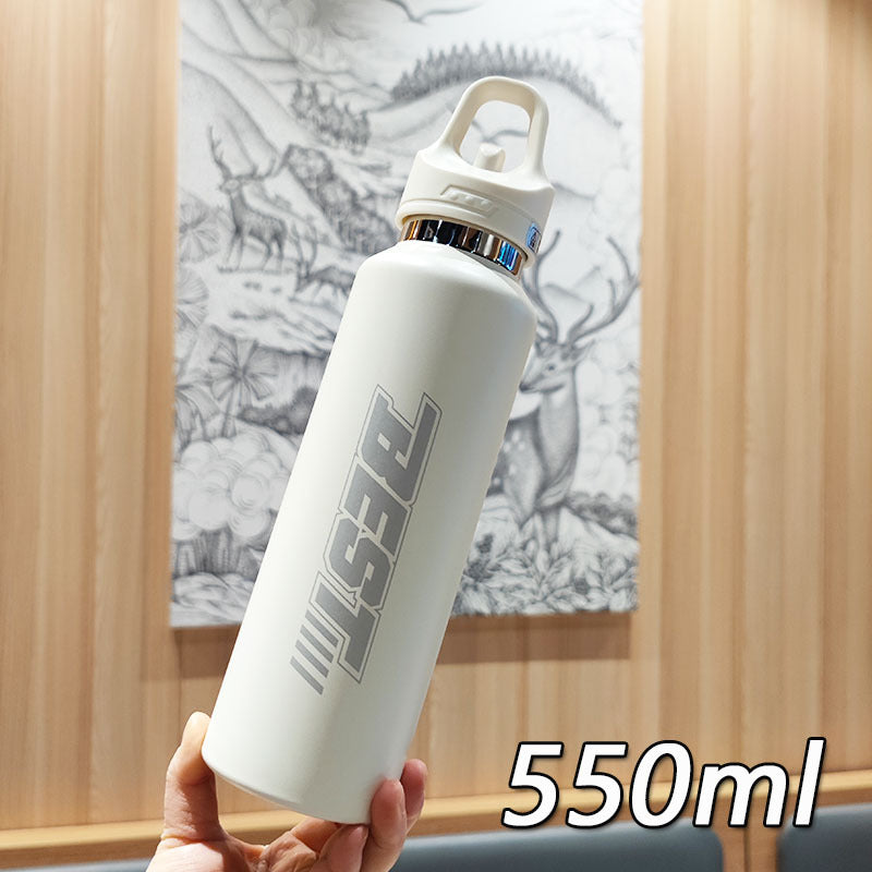 Damen nachhaltige Edelstahltrinkflasche mit auslaufsicherem Deckel und Griff Karnz