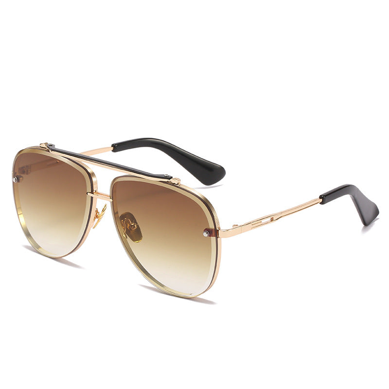 Damen Oversized Piloten-Sonnenbrille mit verstellbaren Nasenpolstern und hochwertigem Metallrahmen Karnz