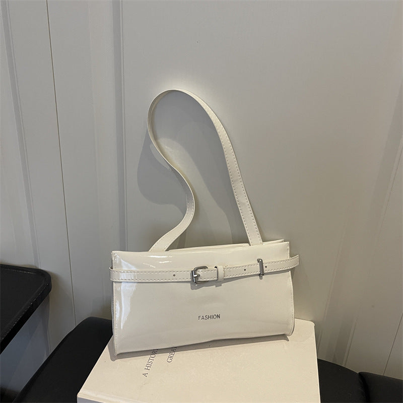 Elegante Patenleder Umhängetasche