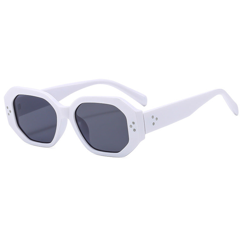 Damen Modische Sonnenbrille im markanten, achteckigen Design Karnz