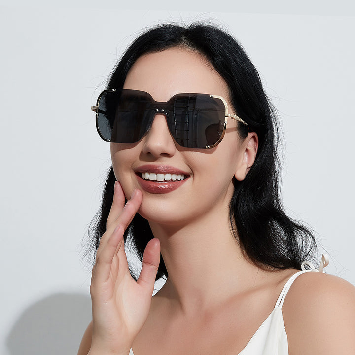 Damen große modische Sonnenschutzbrille Karnz