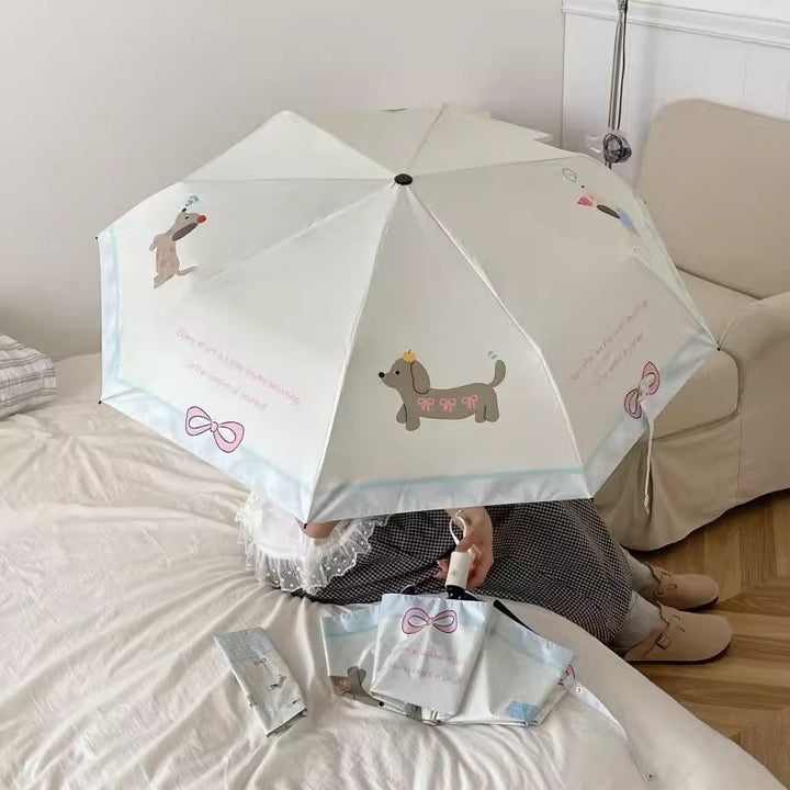Damen kompakter Regenschirm im kreativen Design Karnz