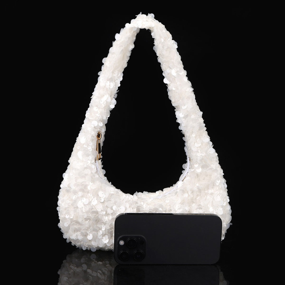 Paillettenverzierte Handtasche