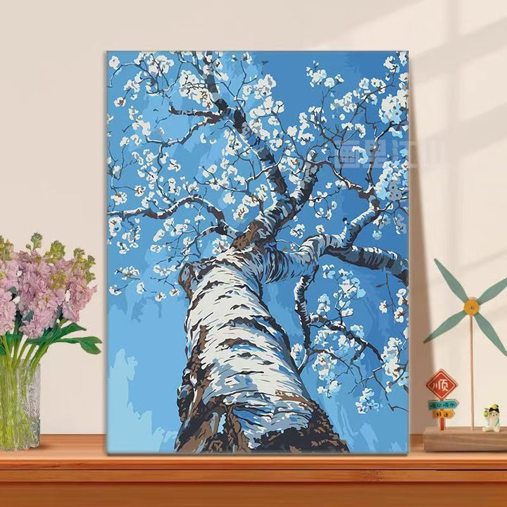 Florale Baumillustration Leinwandkunst Karnz