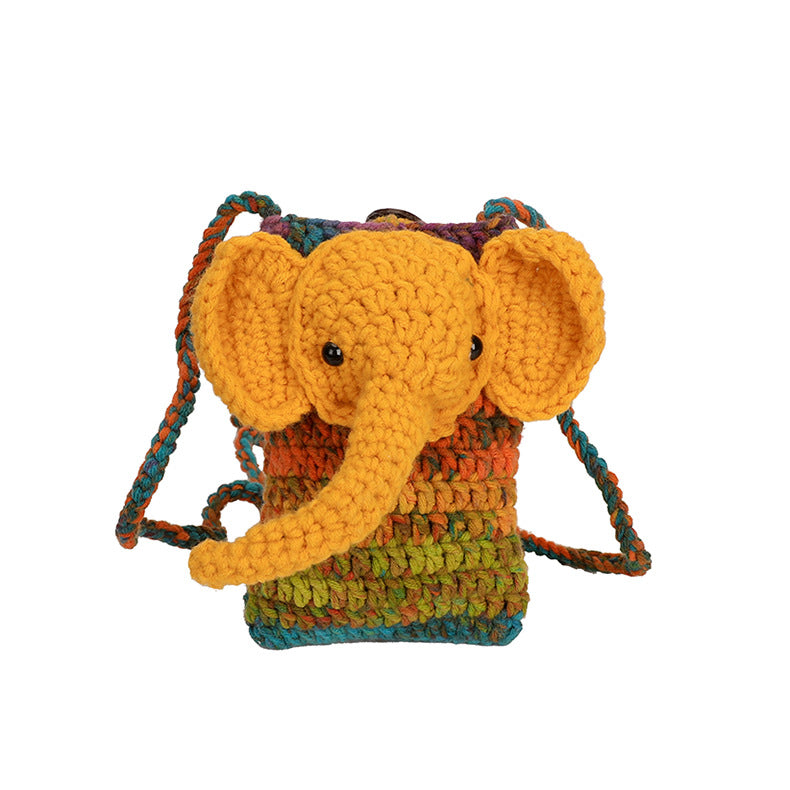 Elefanten-Themen Häkel Mini Tasche