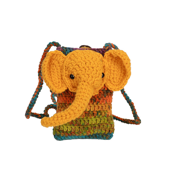 Elefanten-Themen Häkel Mini Tasche