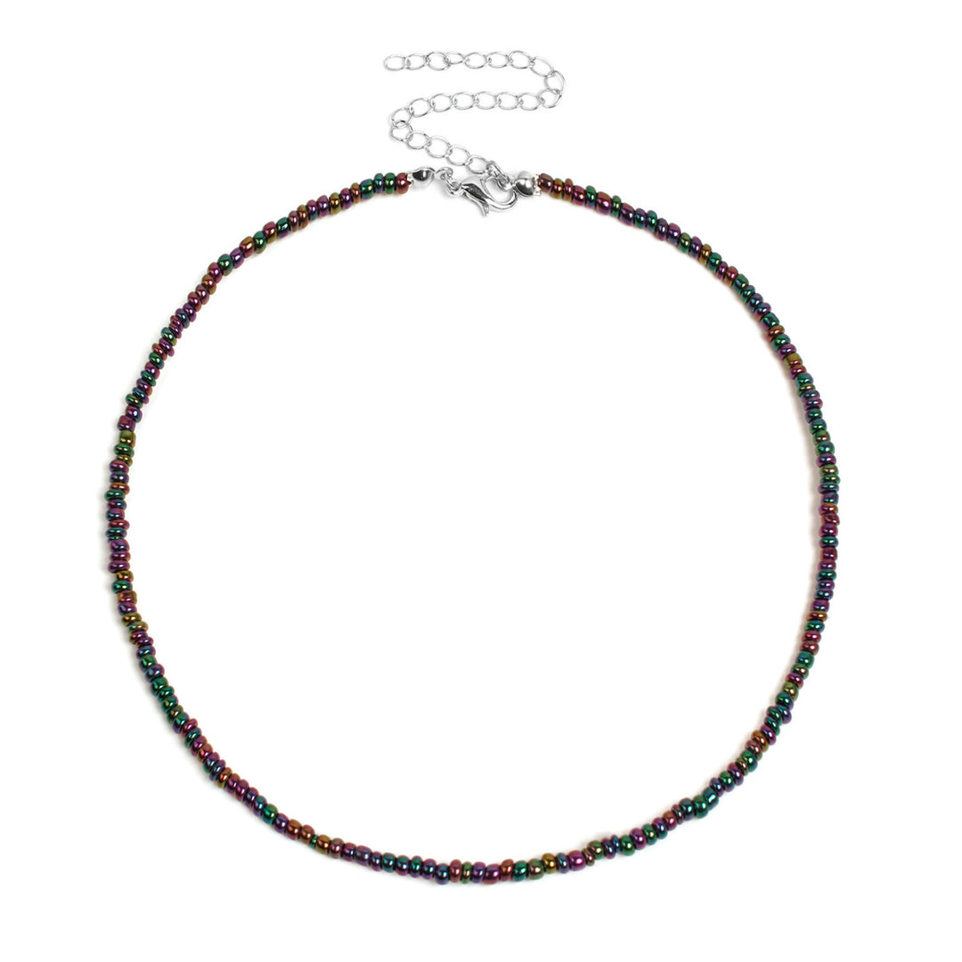 Buntes Perlen-Choker-Halsband Karnz