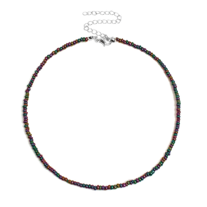 Buntes Perlen-Choker-Halsband Karnz