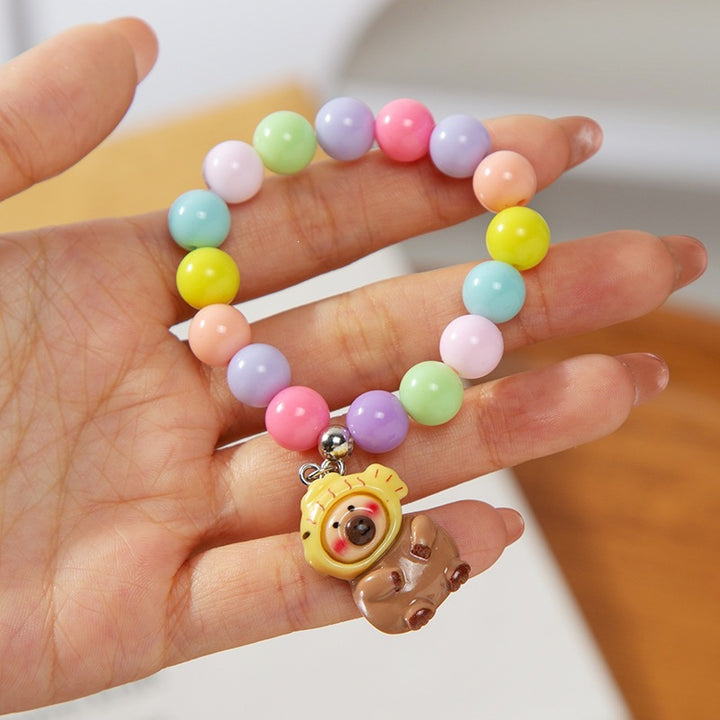 Buntes Kinderarmband mit Bearbeitetem Anhänger Karnz