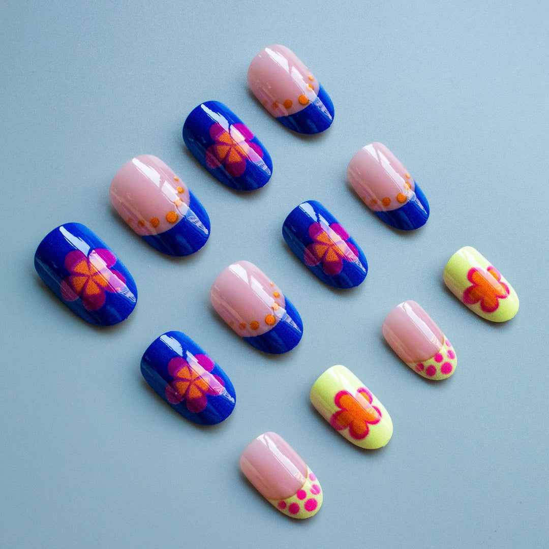 Künstlerisches floral ombre Nagelkunst Set