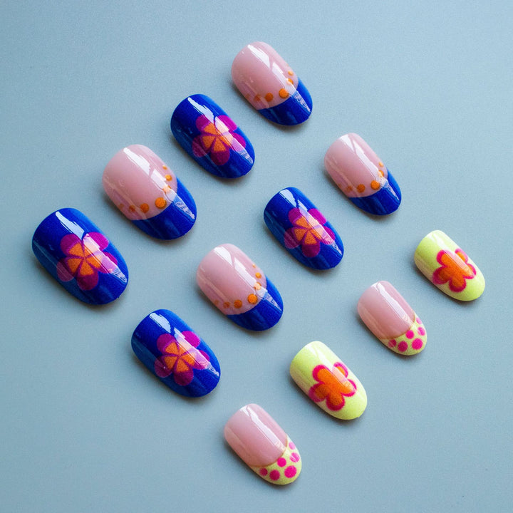 Künstlerisches floral ombre Nagelkunst Set