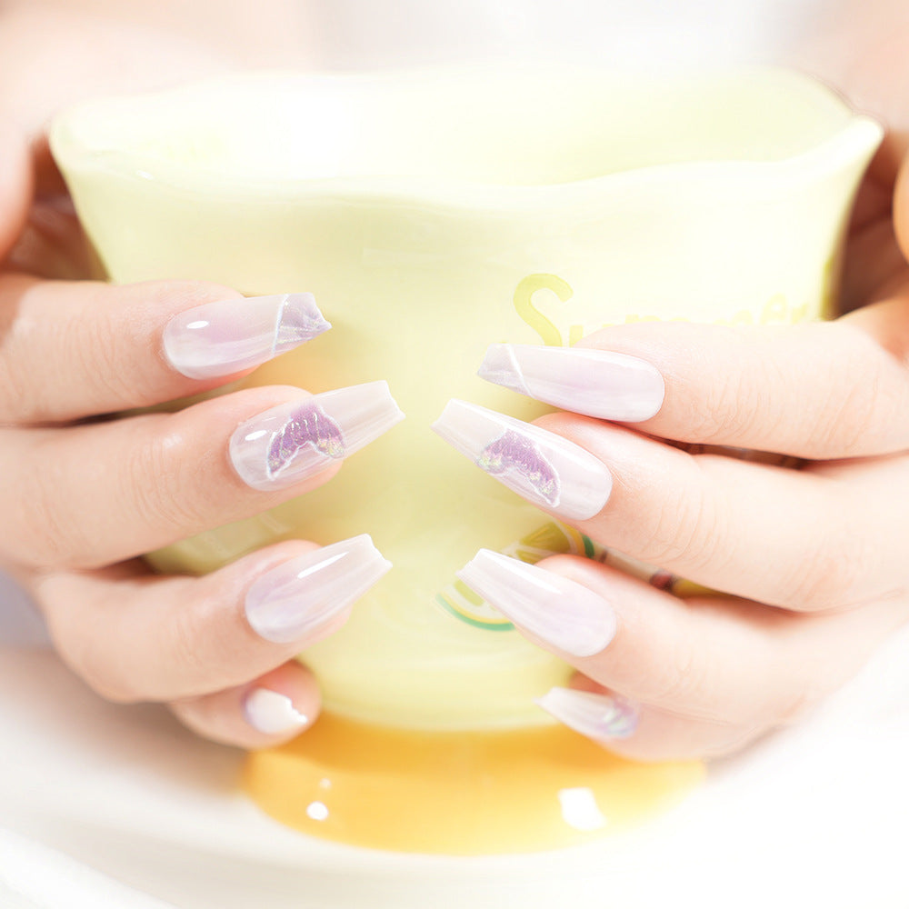 Künstlerisches Schmetterlingsdesign Press-On Nagelset Karnz