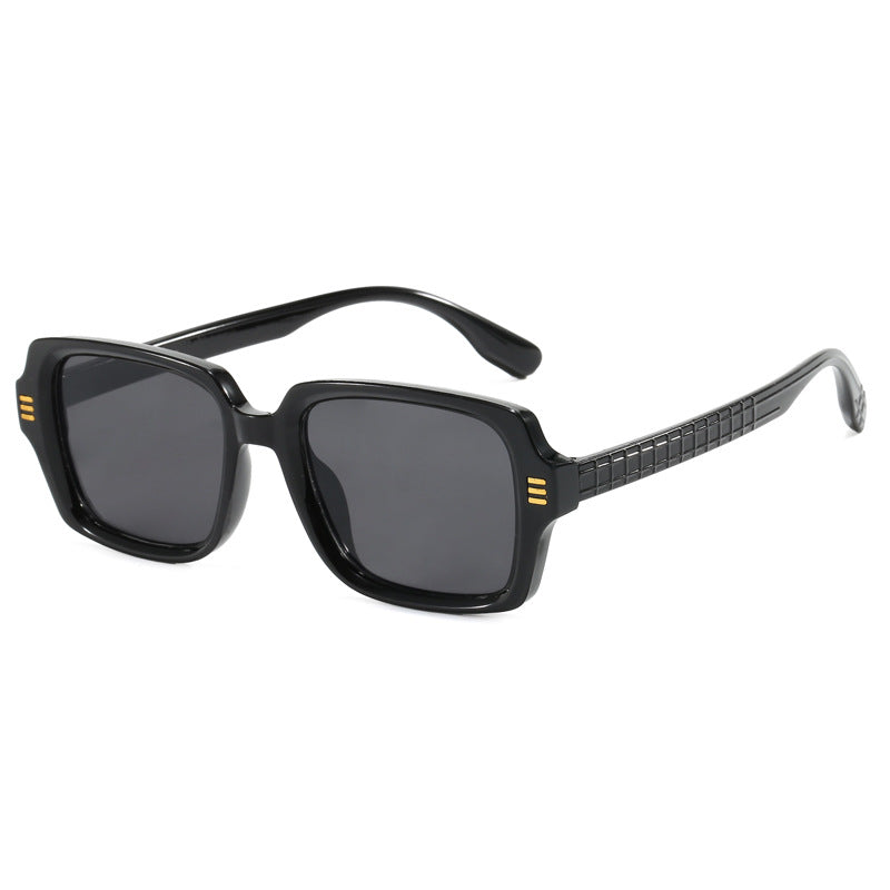 Damen modische quadratische Sonnenbrille mit strukturiertem Rahmen Karnz