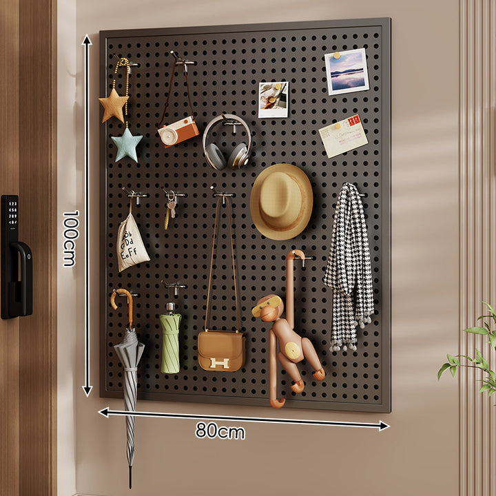 Wandanag perforiertes Lochboard-Organizer-Panel Großes Quadrat mit modularen Haken und Zubehör