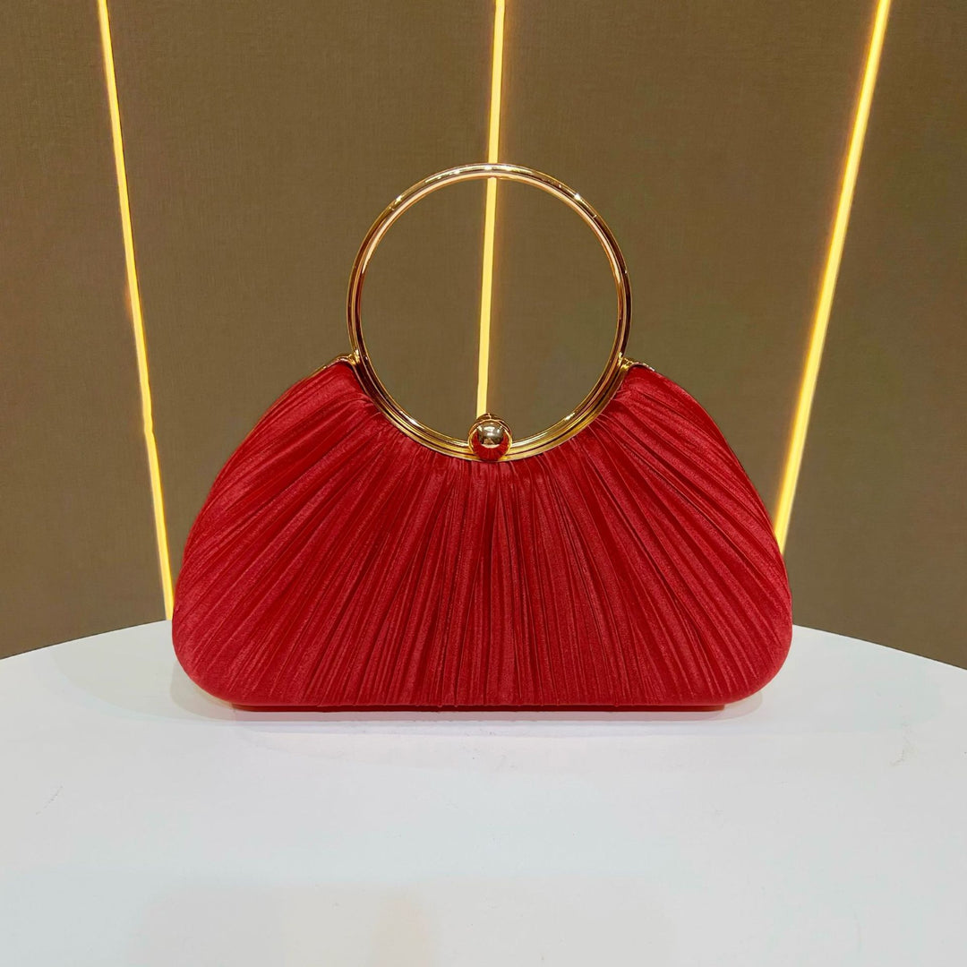 Faltbare Abendhandtasche mit Metallring