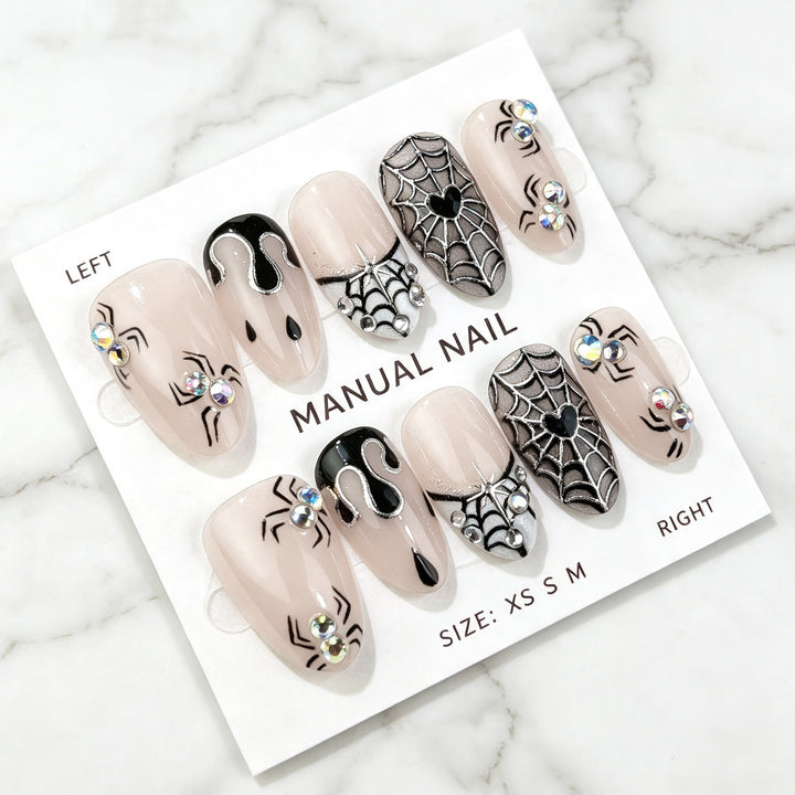 Gothic Spider Nagelkunst Set