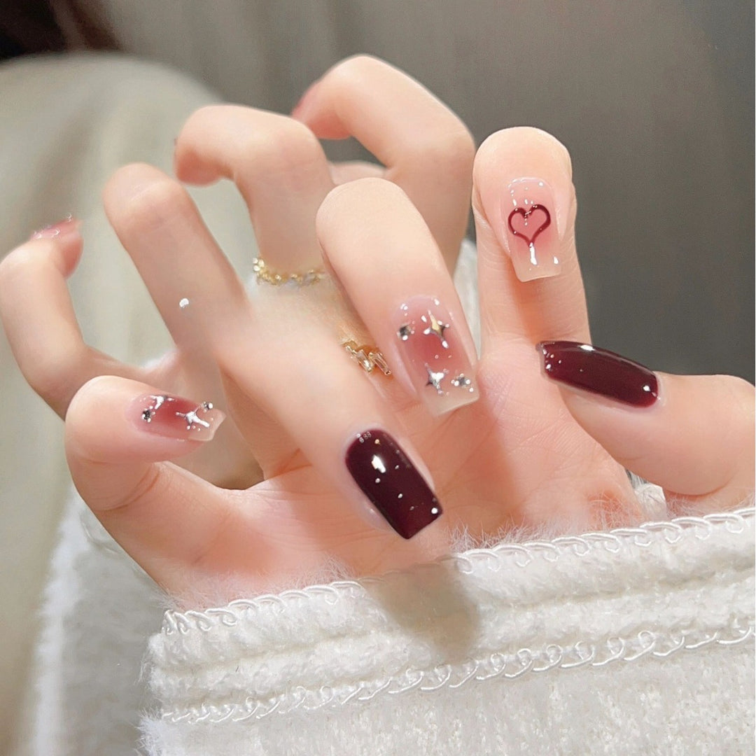 Glitter Ombre Press-On Nägel Karnz