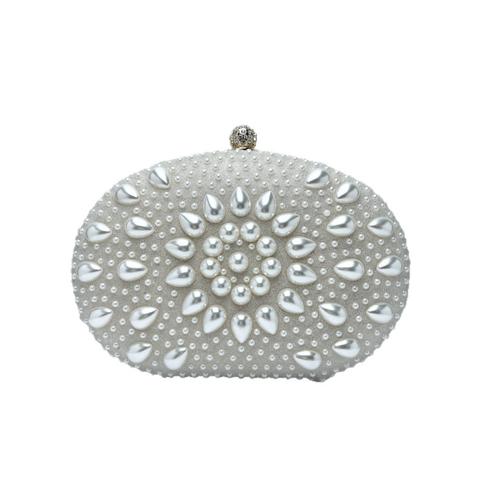 Perlenverzierte Clutch