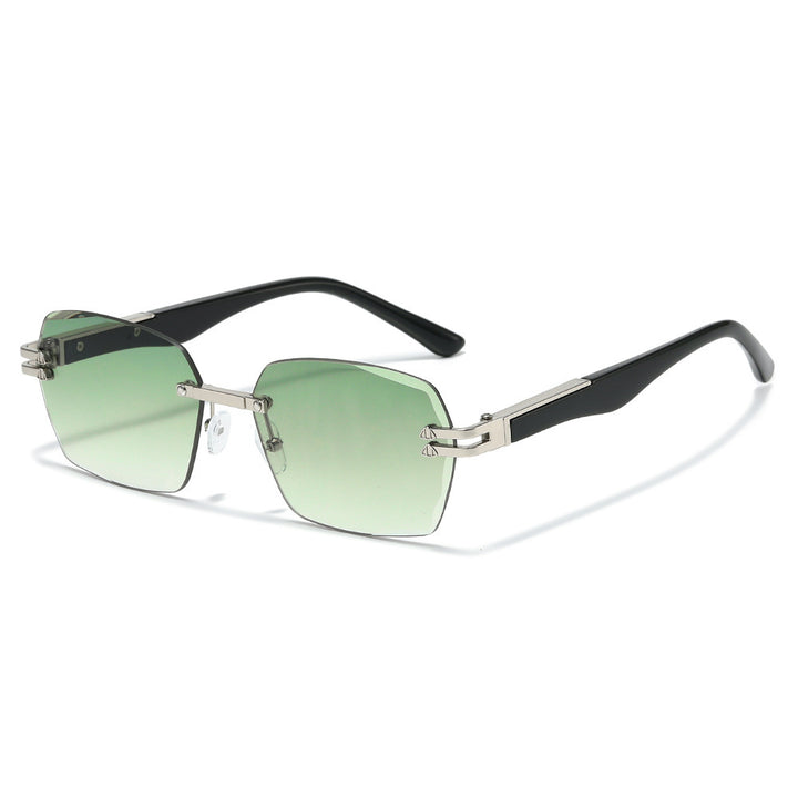 Oversized geometrische Sonnenbrille mit Metallelementen Karnz