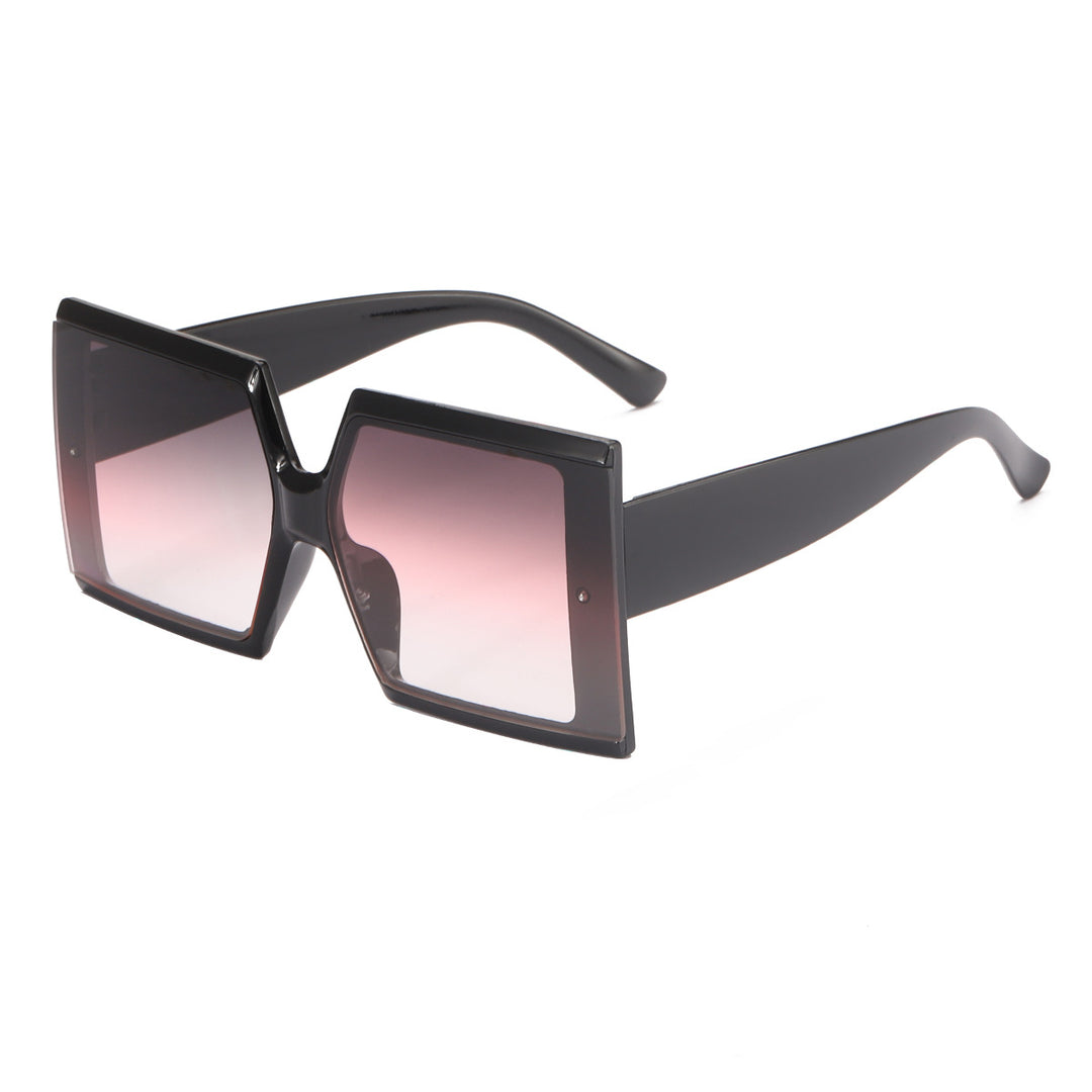 Damen oversized Sonnenbrille mit trendigem Leoprint Karnz