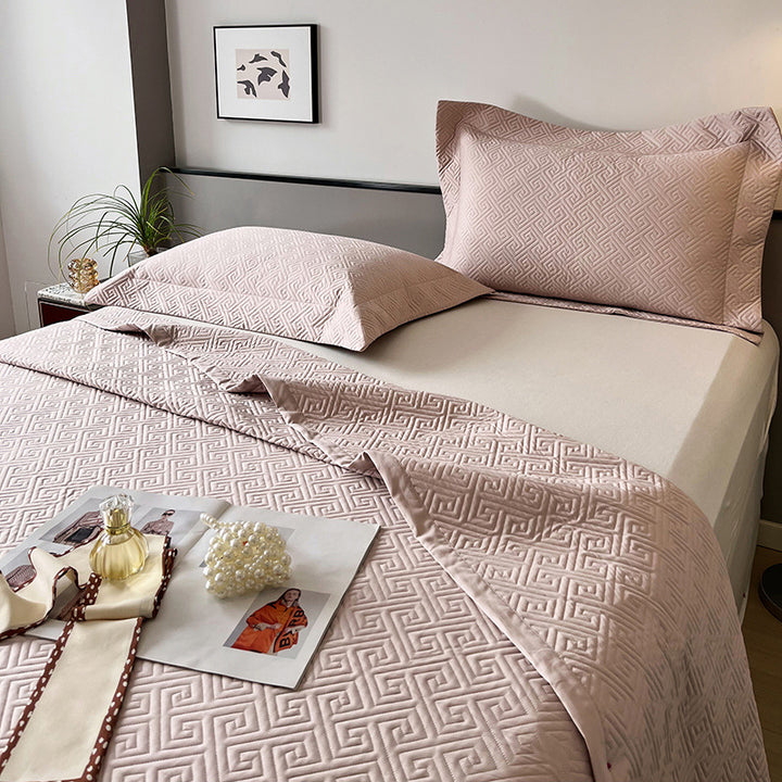 Gep quilting Wendbare Bettbezug Bettwäsche Set mit bestickten Ecken Kissenbezügen